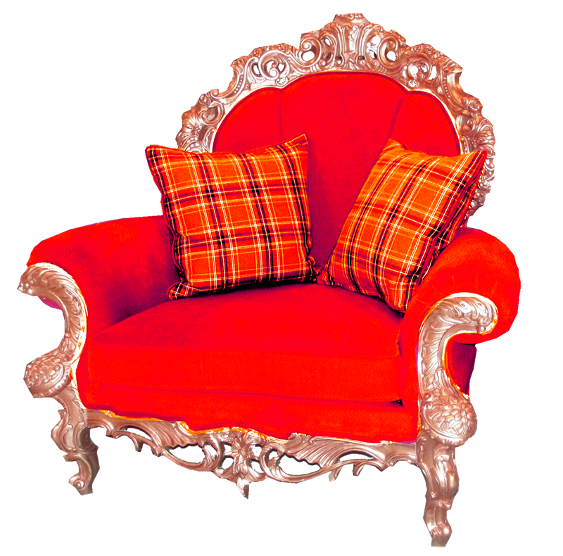 Armchair Red Royal PNG Photo