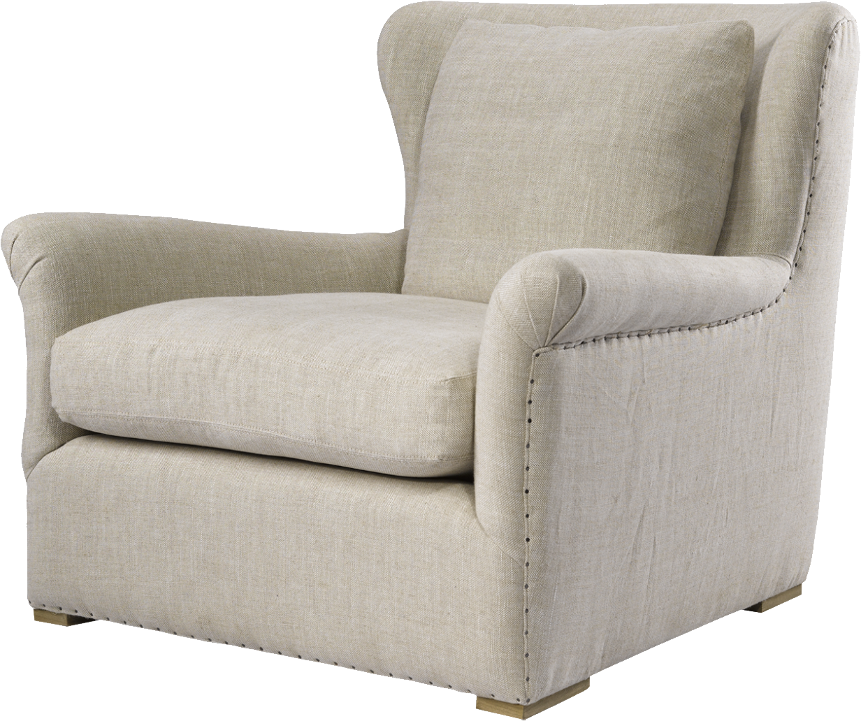 Armchair White Back PNG Pic