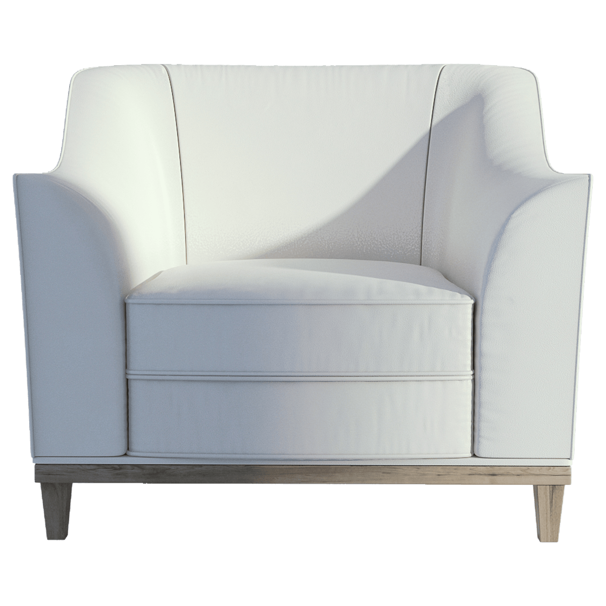 Armchair White Leather PNG HD