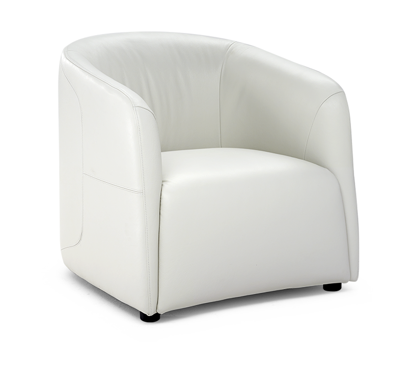 Armchair White Leather PNG