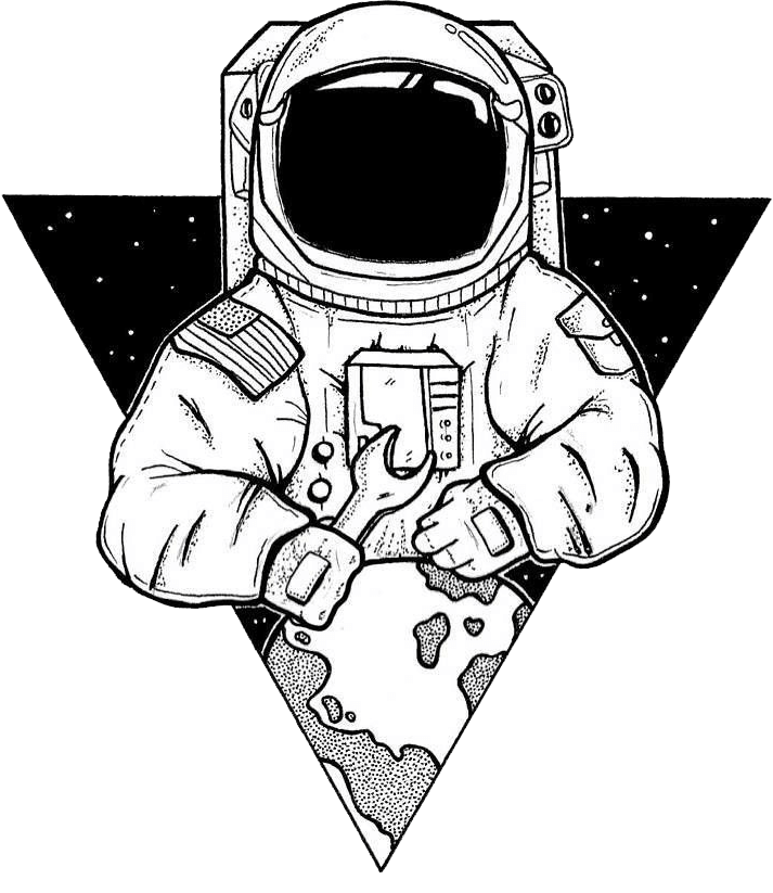 Astronaut Aesthetic Theme PNG Image