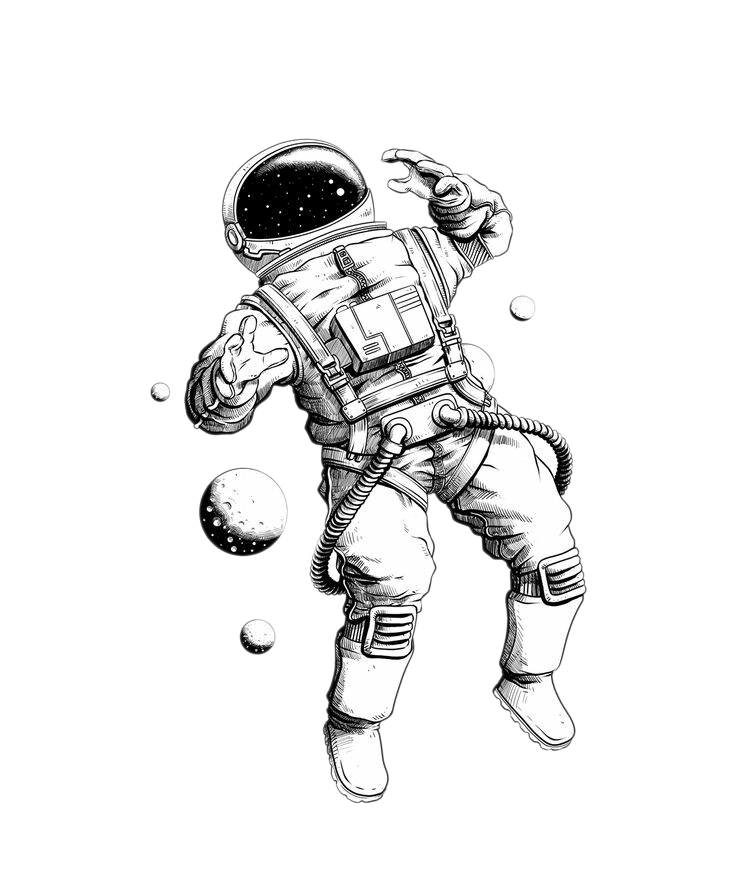 Astronaut Aesthetic Theme PNG Isolated HD