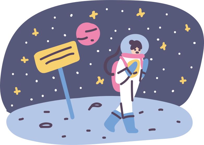 Astronaut Aesthetic Theme PNG Isolated Pic