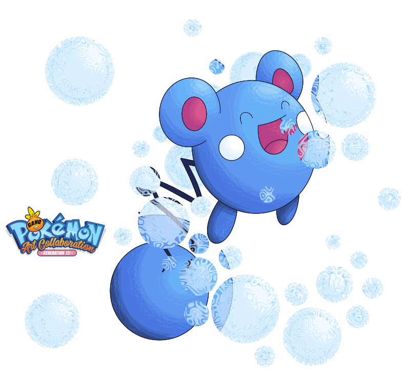 Azurill Pokemon Background Isolated PNG
