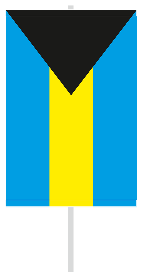Bahamas Flag PNG Isolated Image