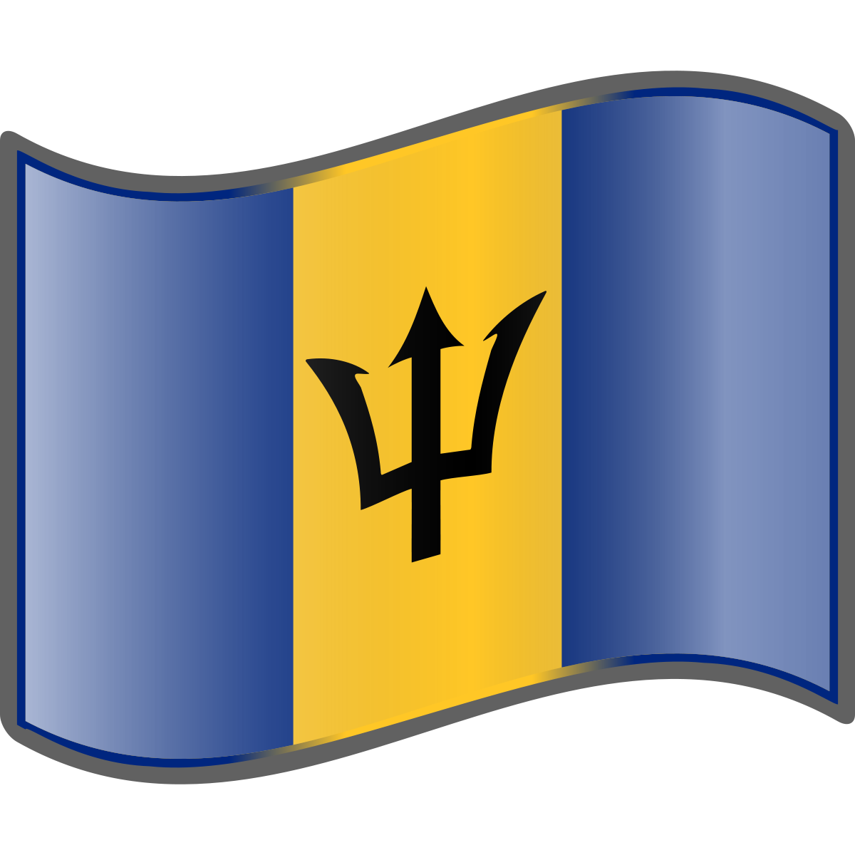 Barbados Flag PNG Isolated Photos