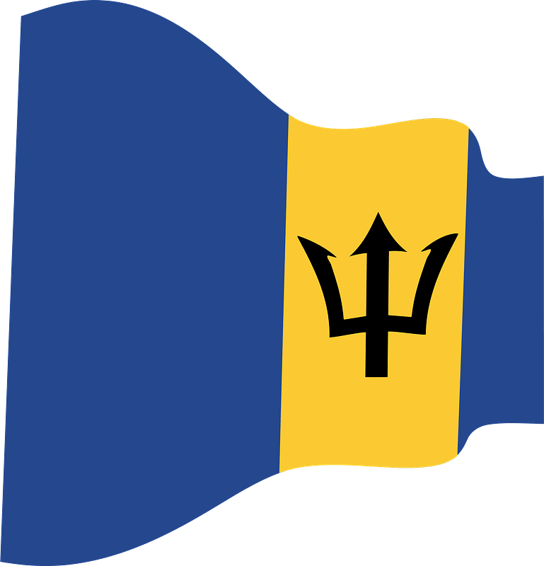 Barbados Flag PNG Isolated Pic