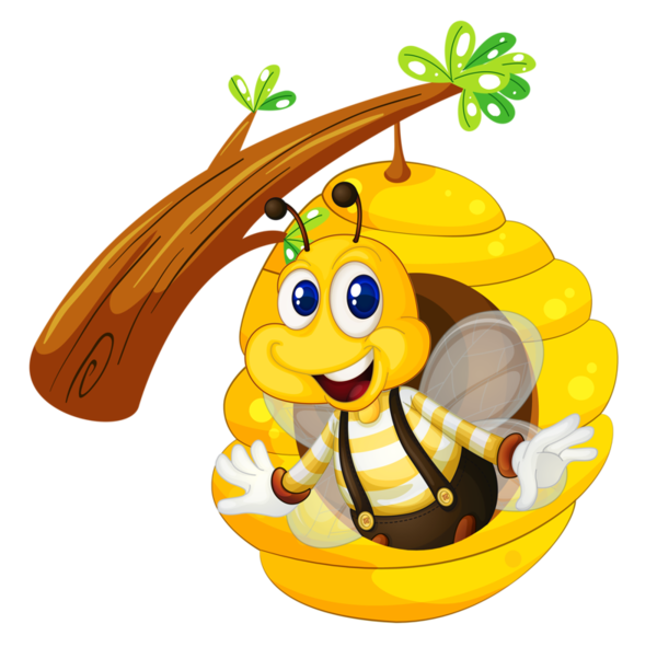 Bee Drawing PNG Picture