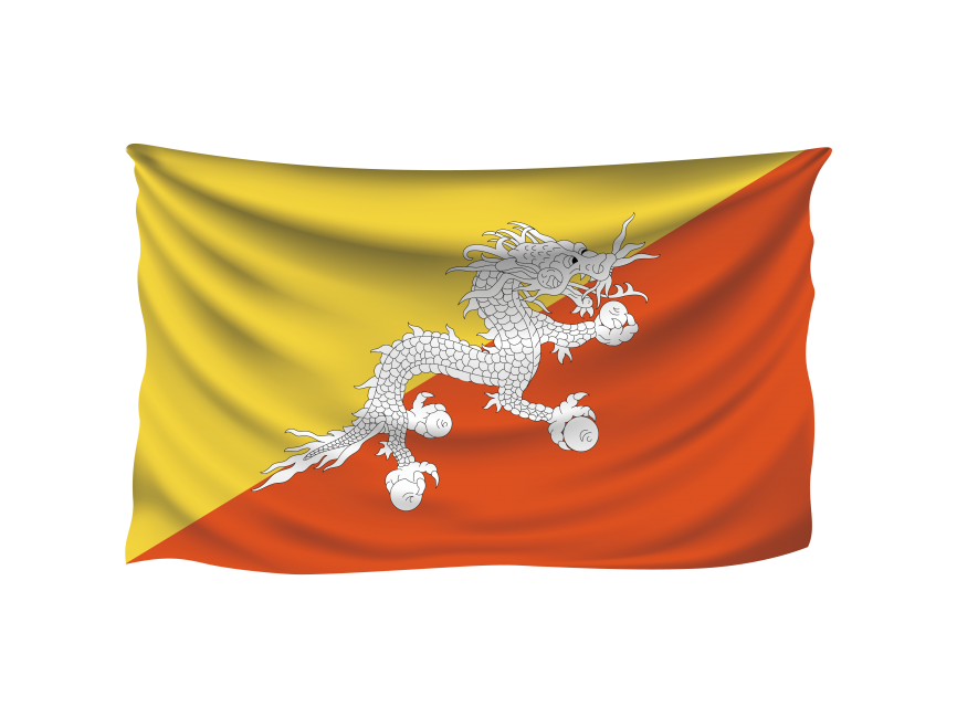 Bhutan Flag PNG HD