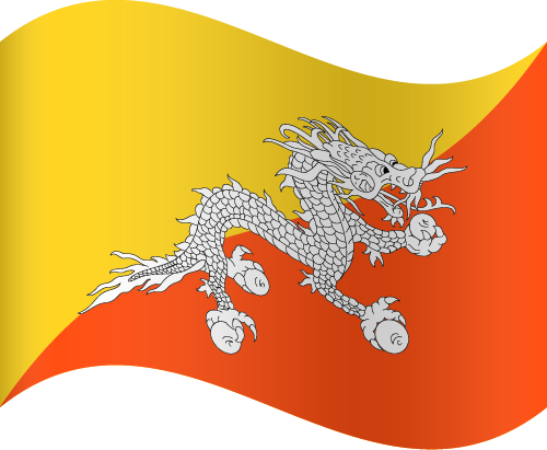 Bhutan Flag PNG Isolated File