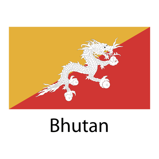 Bhutan Flag PNG Photo