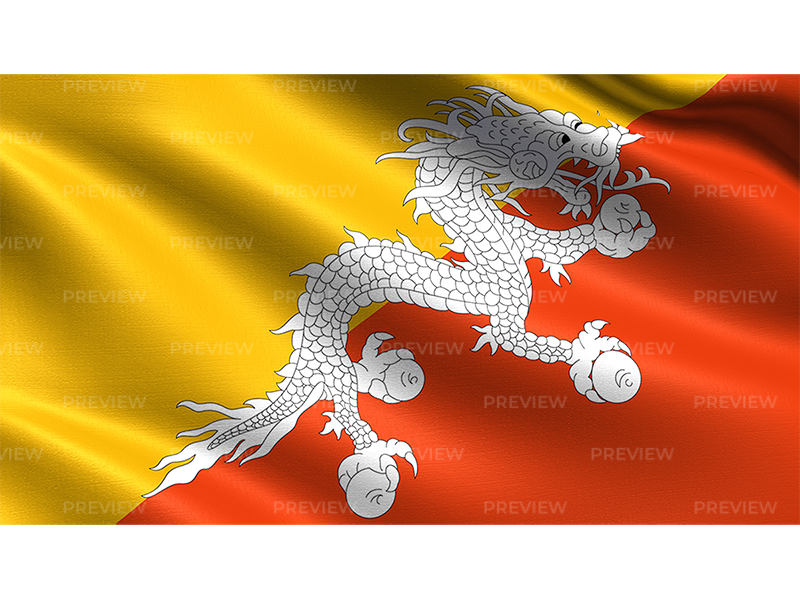 Bhutan Flag PNG Photos