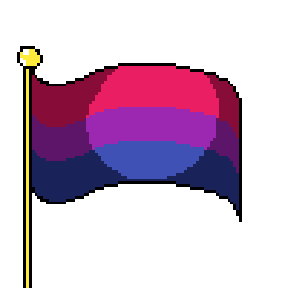 Bisexual Flag PNG Isolated HD
