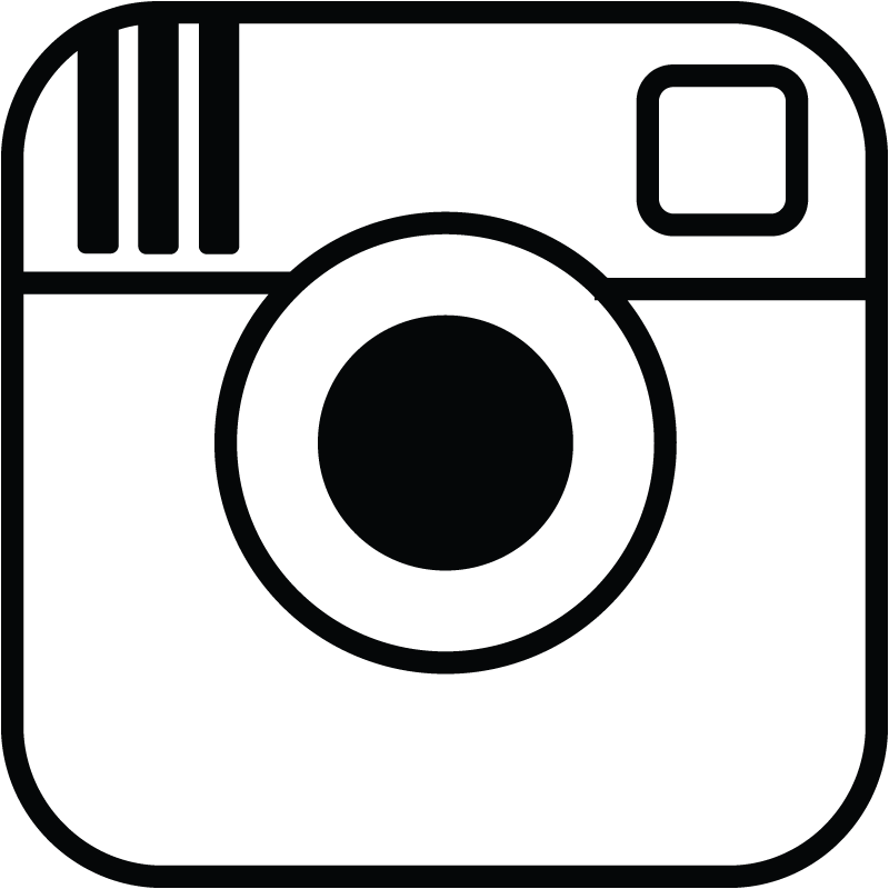 Black And White Instagram Logo PNG Transparent