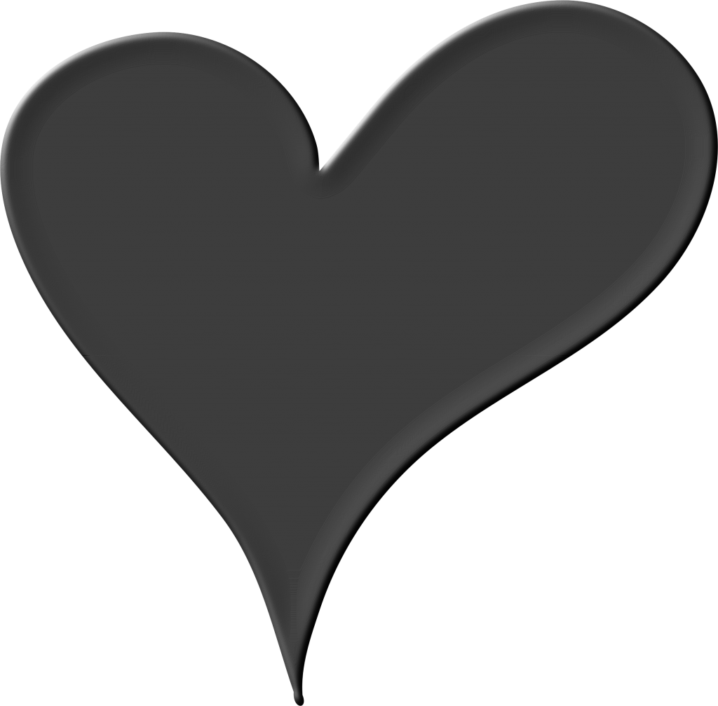 Black Heart PNG Isolated Image
