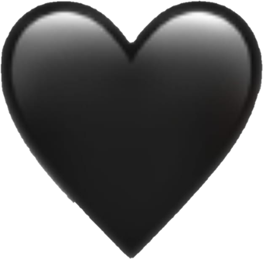 Black Heart PNG Transparent