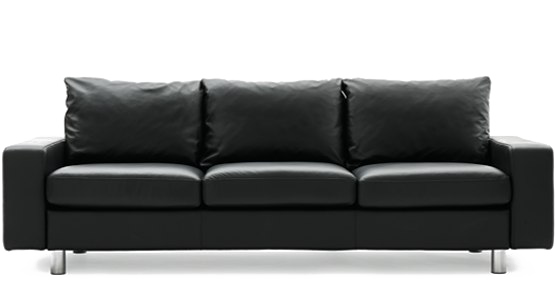 Black Leather Sofa PNG HD