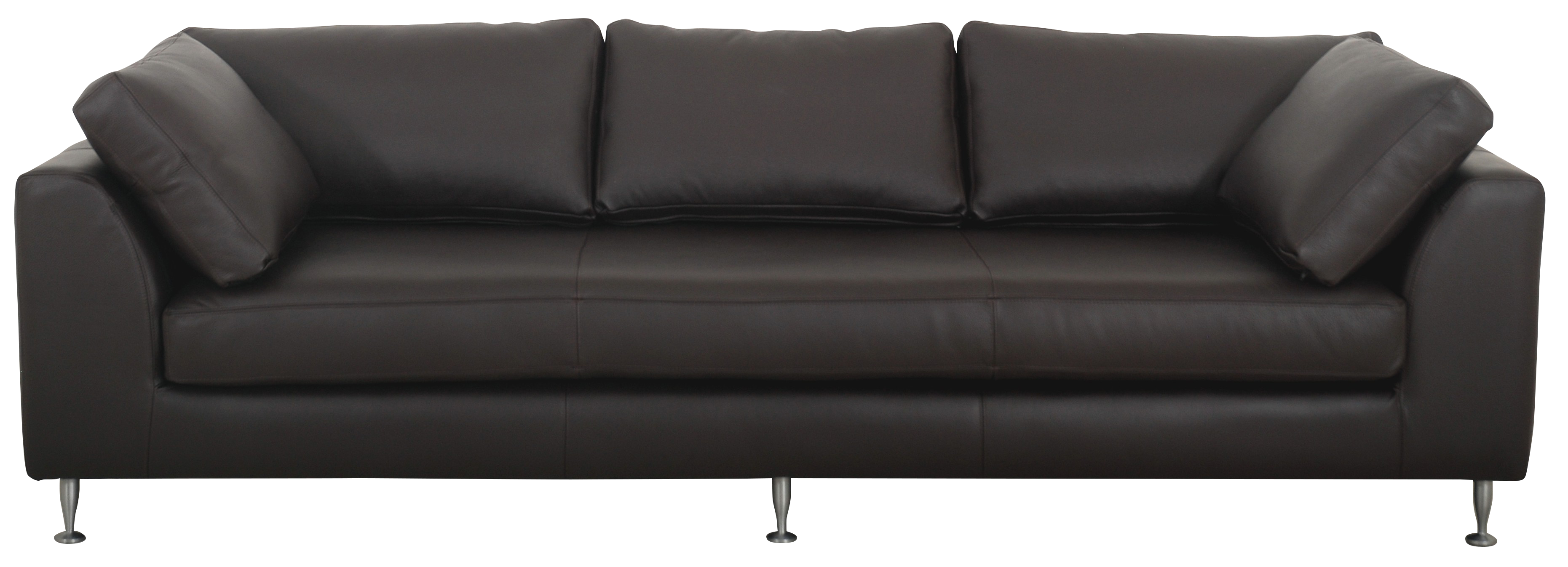 Black Leather Sofa PNG Photo