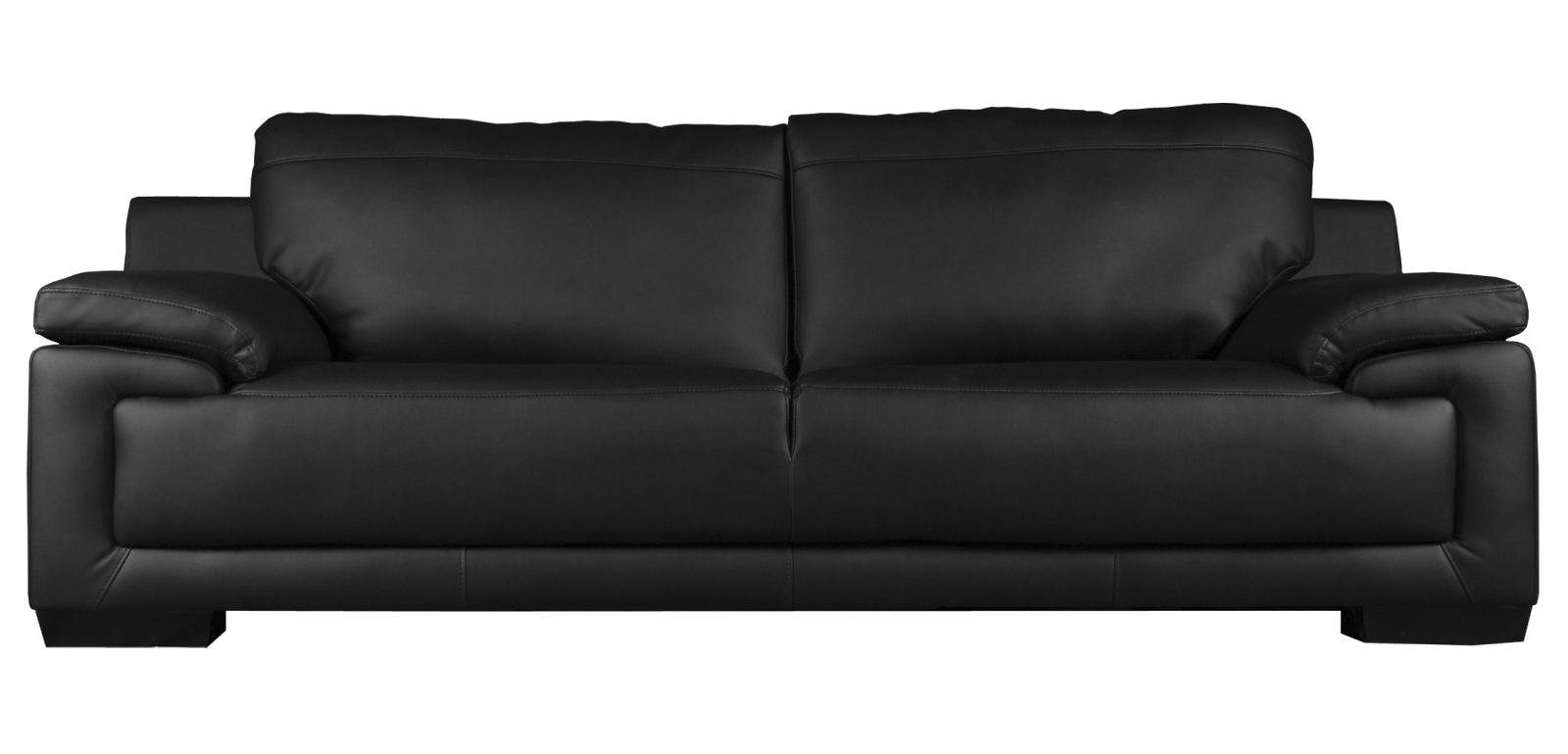 Black Leather Sofa PNG Pic