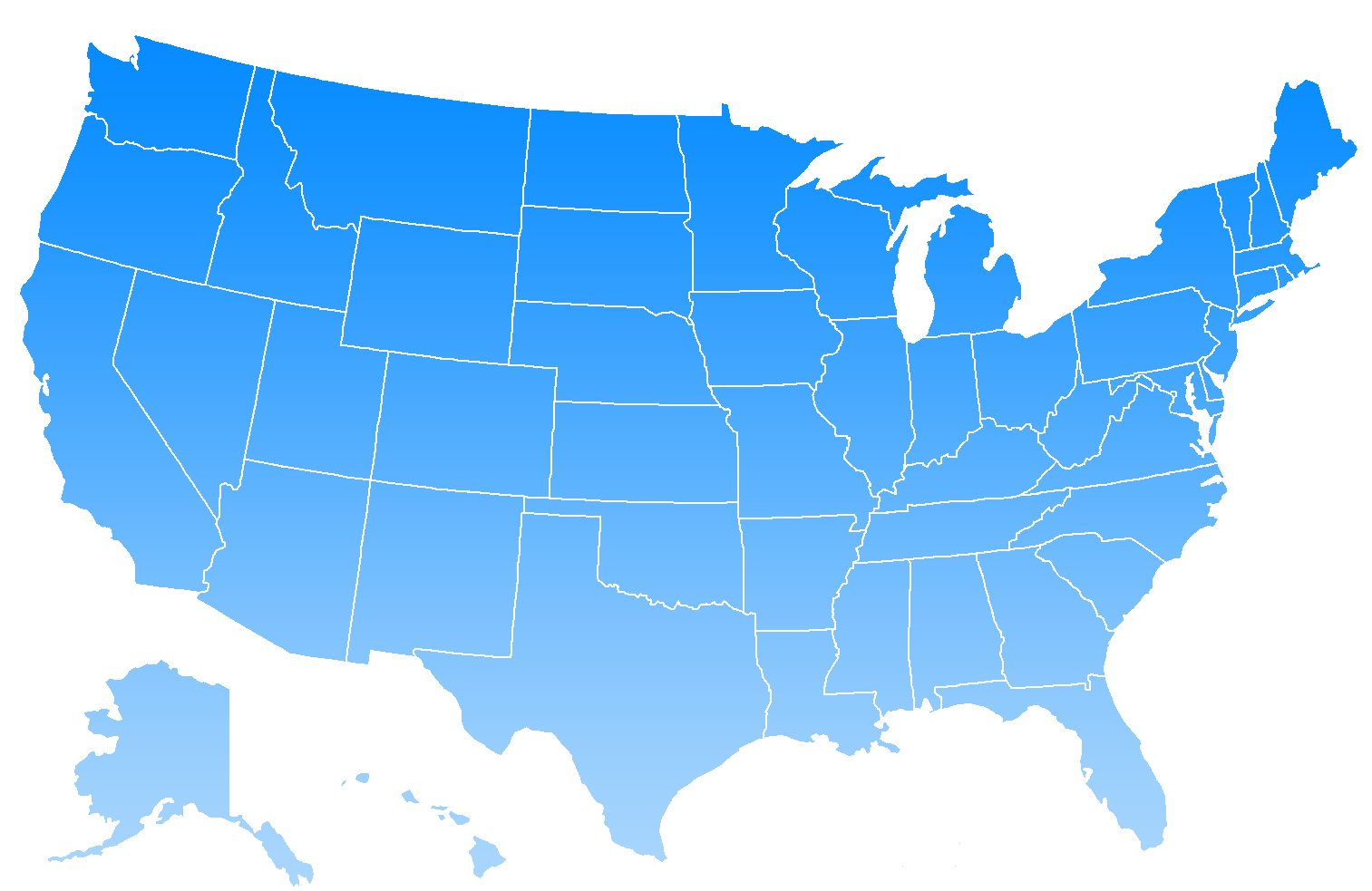 Blank Map Of The United States PNG Photo