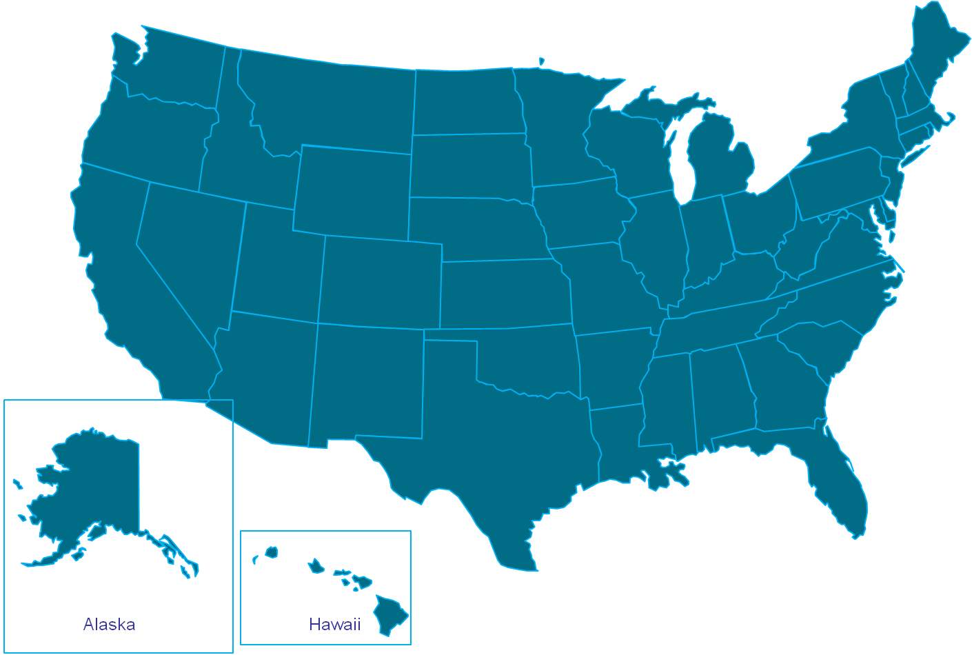 Blank Map Of United States PNG File