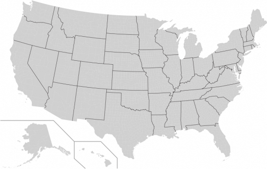 Blank Map Of United States PNG Isolated File