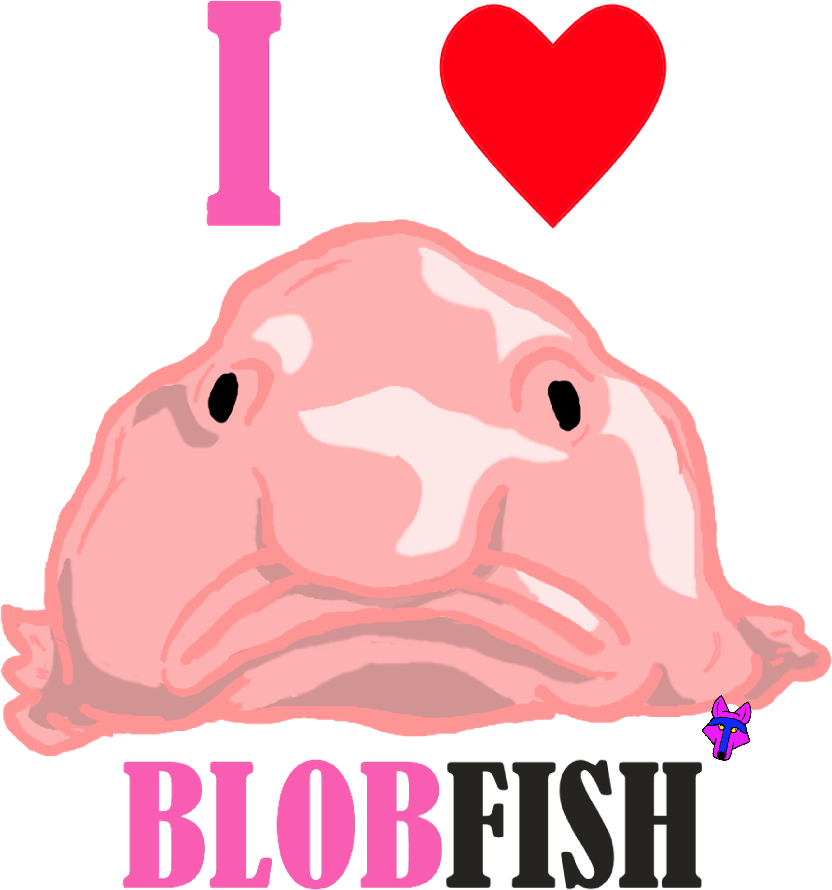 Blobfish Fabric Wallpaper and Home Decor  Spoonflower