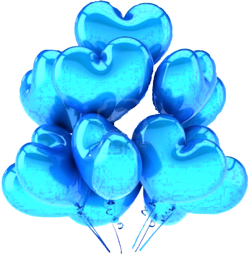 Blue Balloons PNG Isolated File