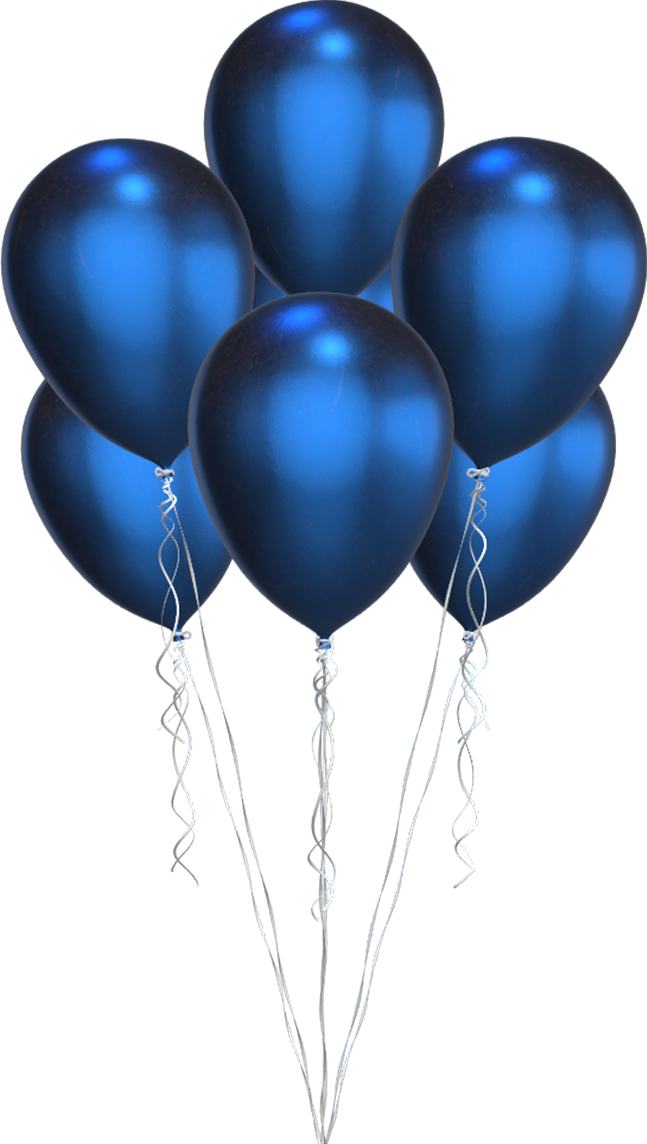 Blue Balloons PNG Isolated HD