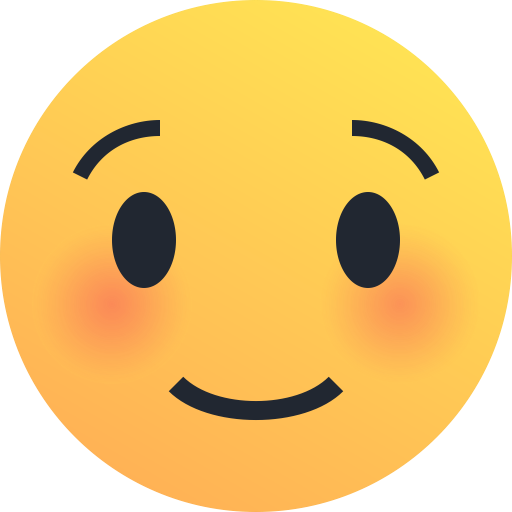 Blush Emoji PNG Isolated Image
