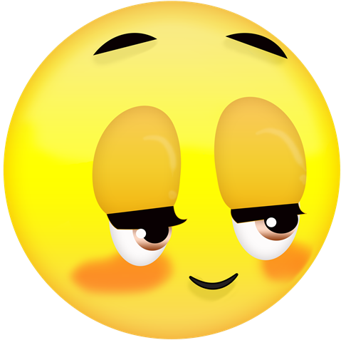 Blush Emoji PNG Isolated Photo