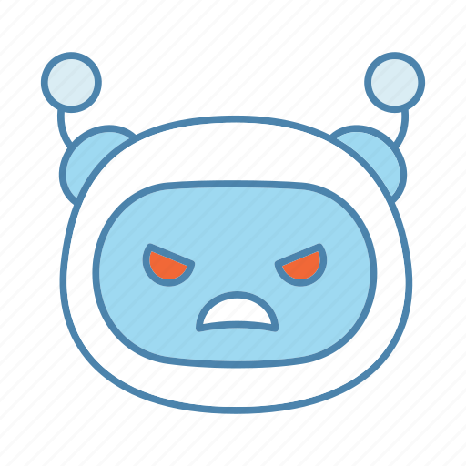 Bot Angry Icon PNG Isolated HD
