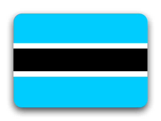 Botswana Flag PNG Isolated Photo