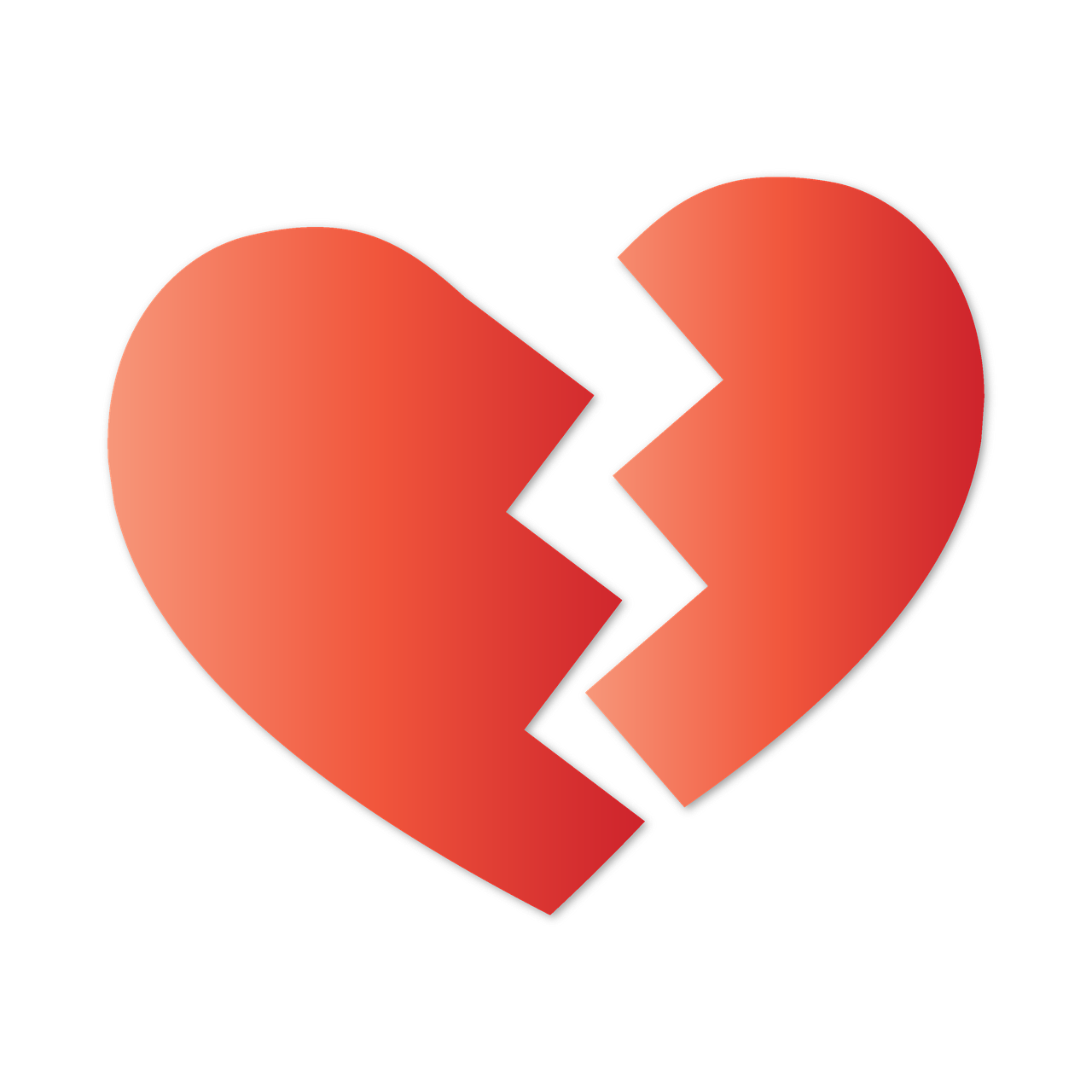 Broken Heart PNG Isolated Image