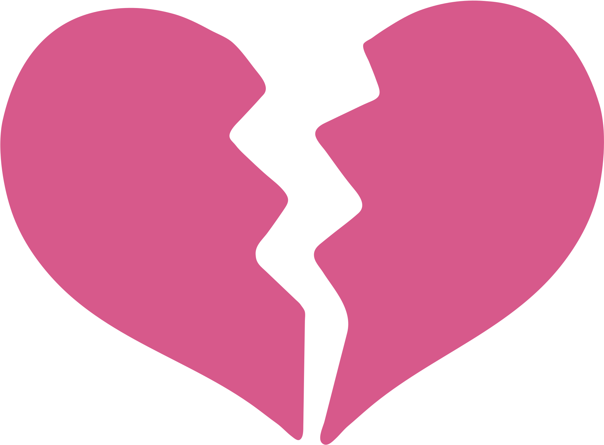 Broken Heart Transparent Isolated Background