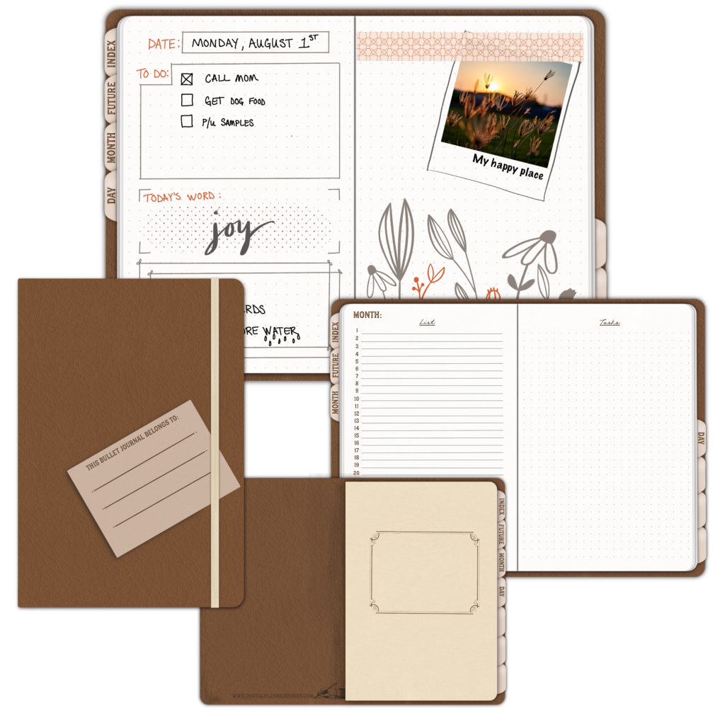 Bullet Journal PNG Isolated Image