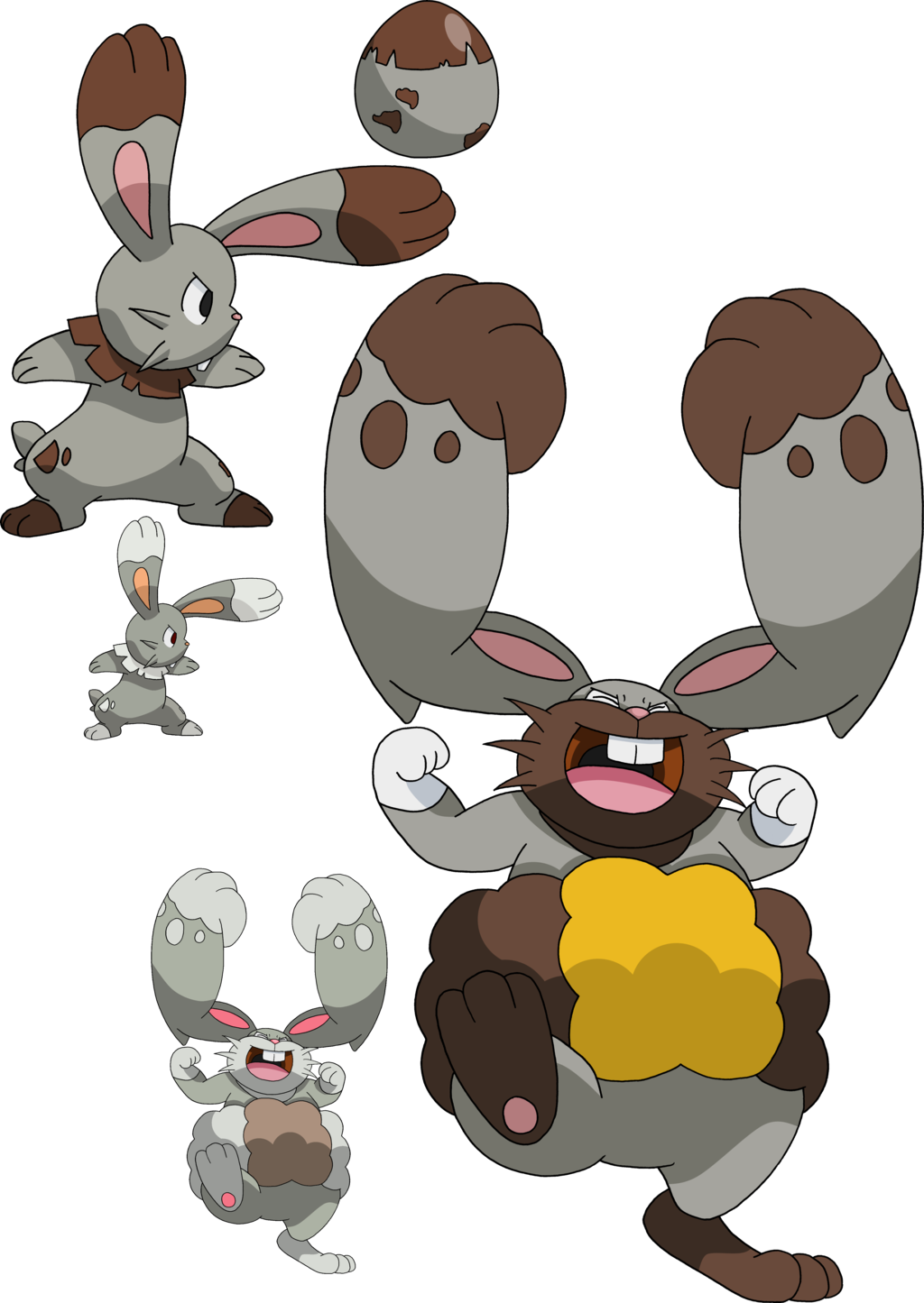 Bunnelby Pokemon PNG Isolated Pic