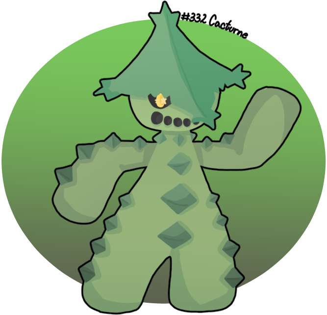 Cacnea Pokemon PNG HD Isolated