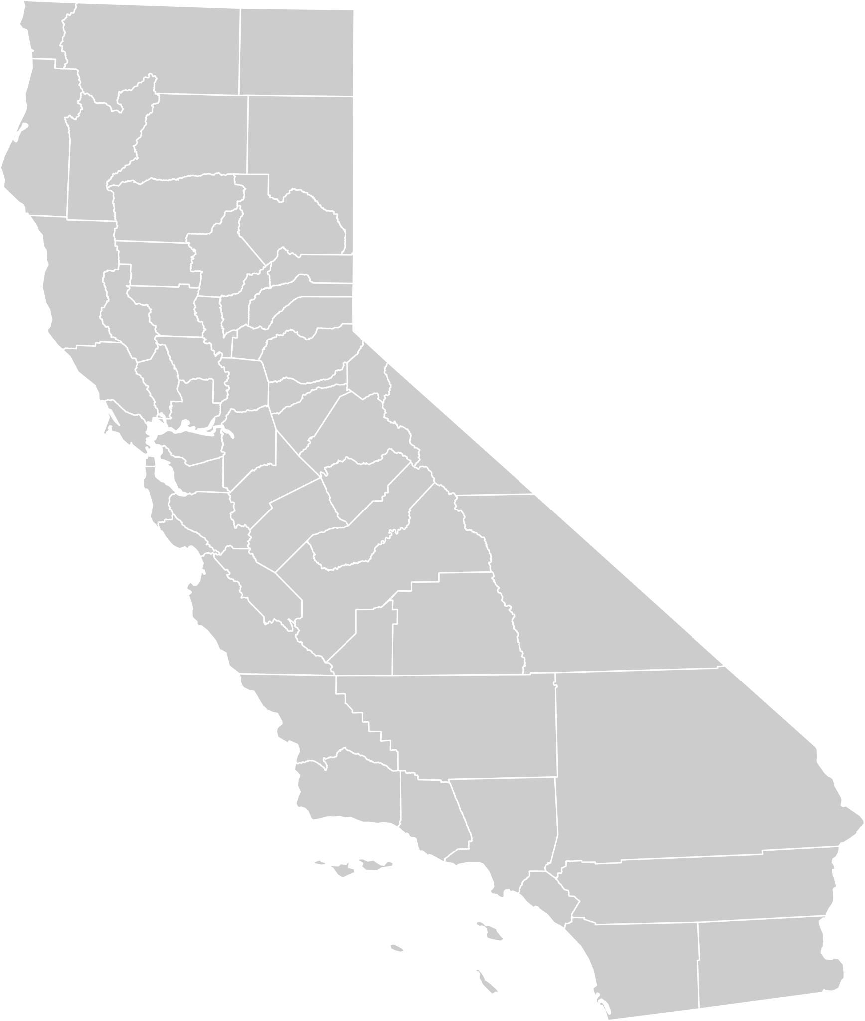 California Map PNG Isolated File