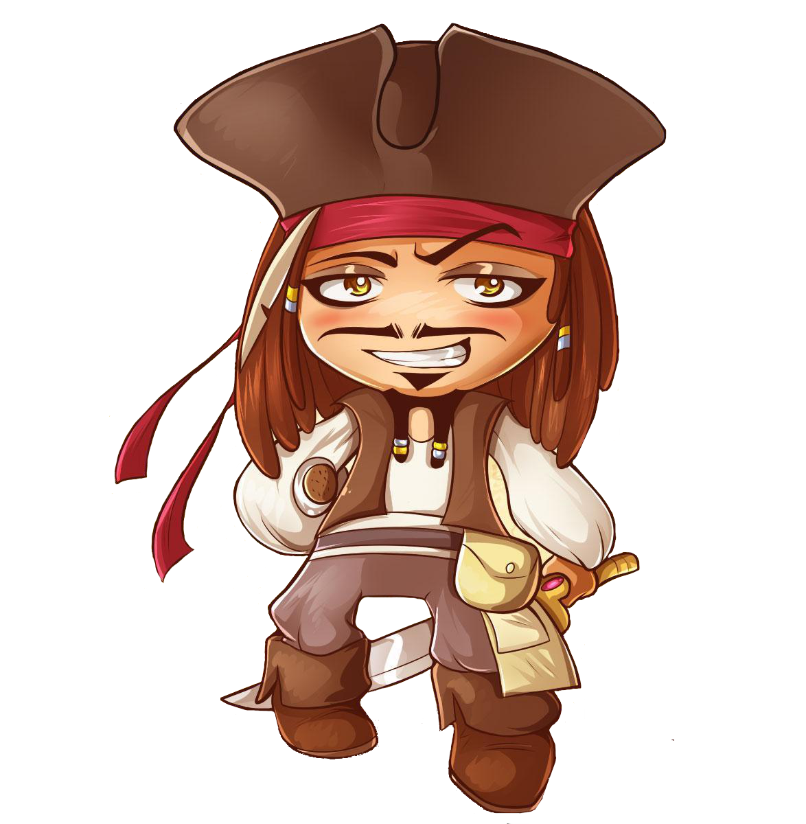 Captain Jack Sparrow PNG Isolated File