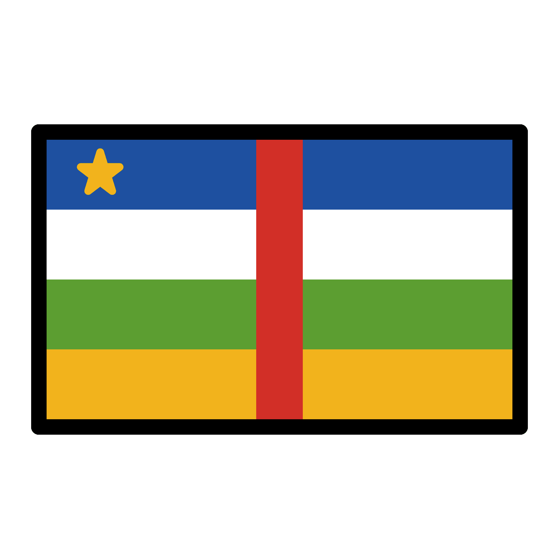 Central African Republic Flag PNG Isolated Pic