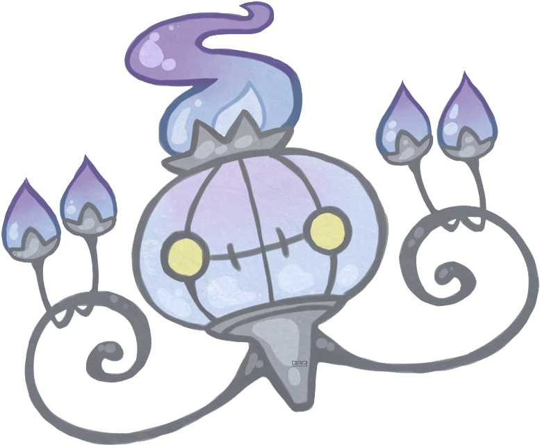 Chandelure Pokemon PNG Isolated Clipart