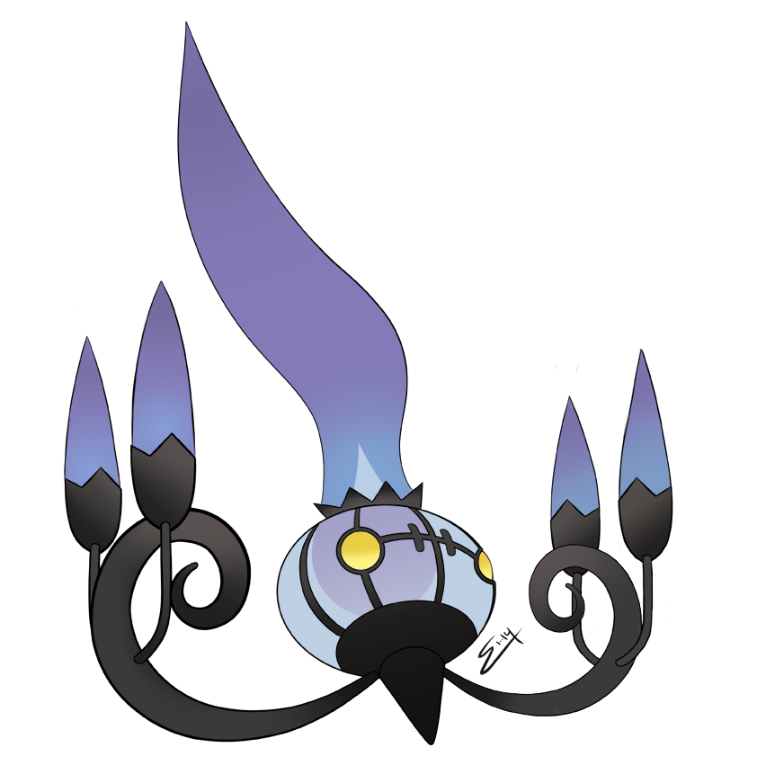 Chandelure Pokemon PNG Isolated Picture