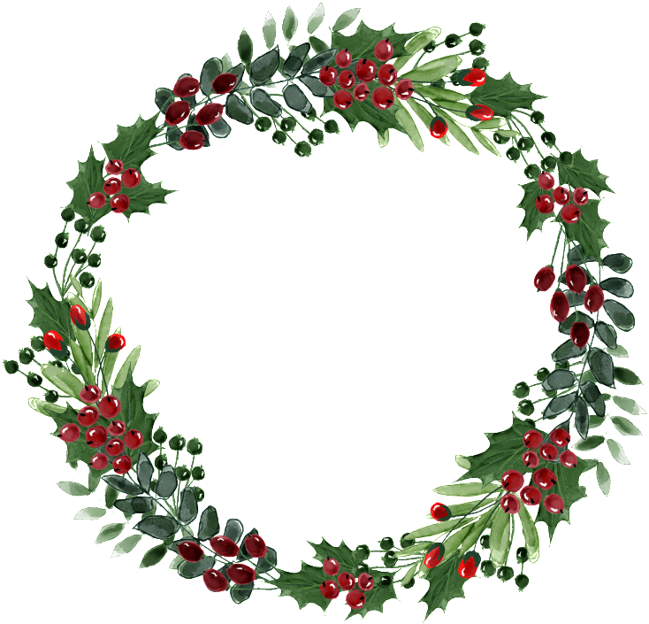Christmas Wreath PNG Isolated Clipart