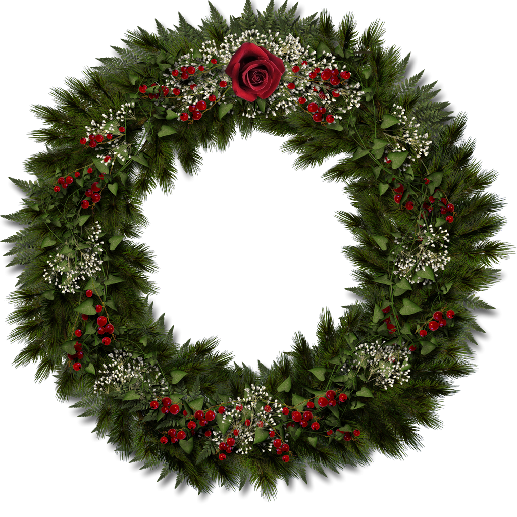 Christmas Wreath Transparent Isolated Background