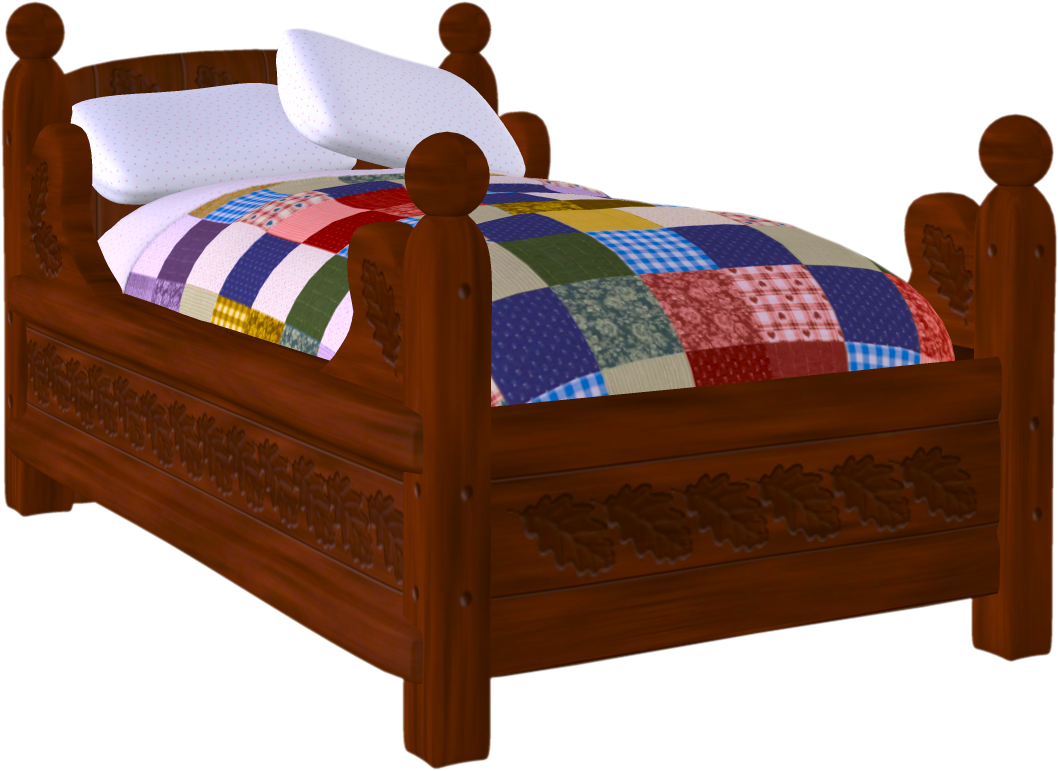 Classic Cartoon Bed PNG File | PNG Mart