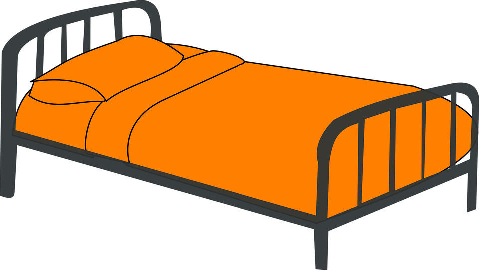 Classic Cartoon Bed PNG Photo