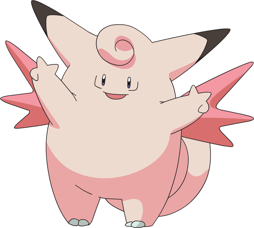 Clefable Pokemon PNG Isolated Clipart