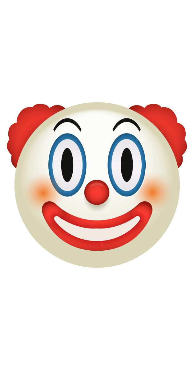 Clown Emoji PNG Isolated HD
