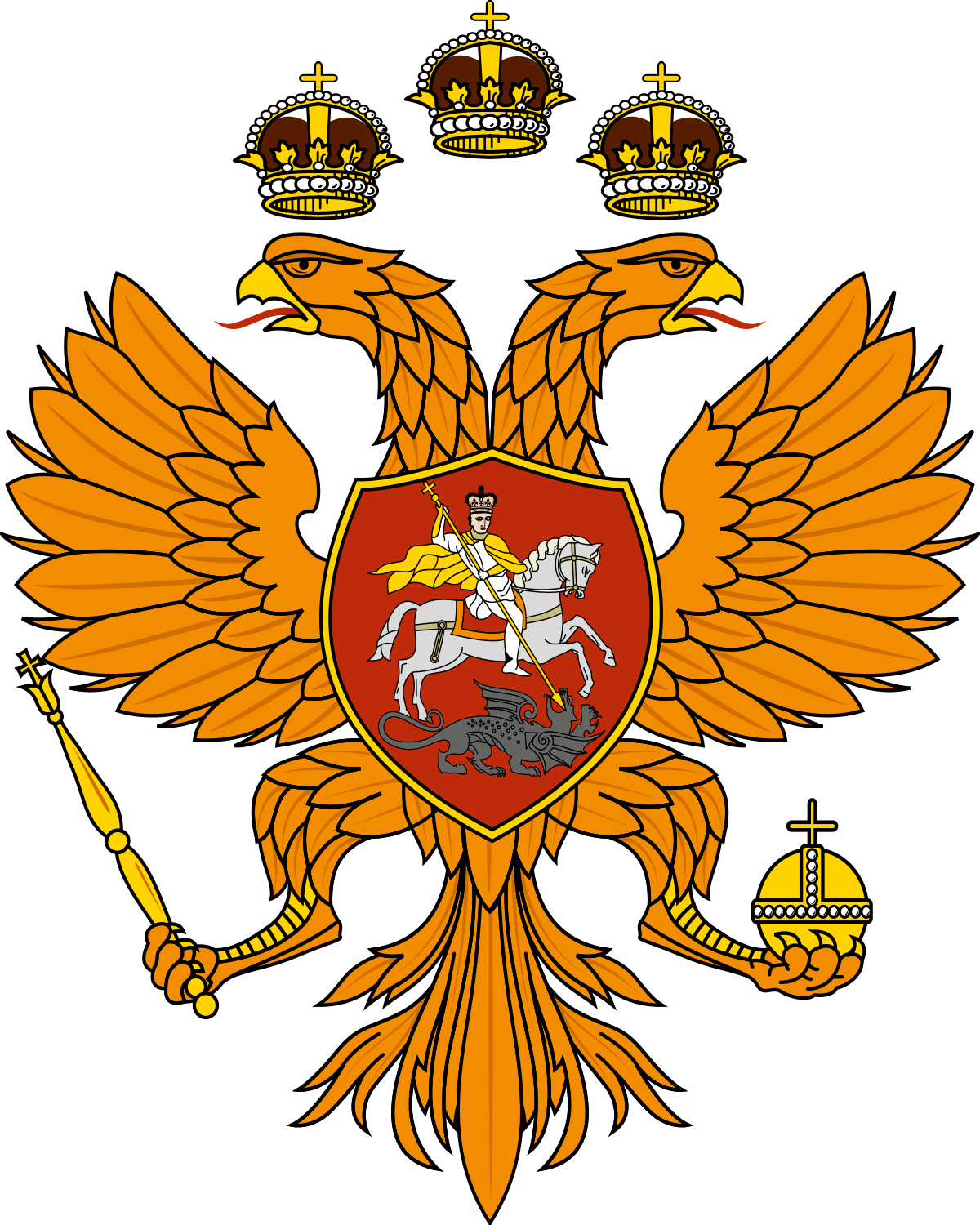 Coat Of Arms Of Russia PNG Isolated Transparent HD Photo
